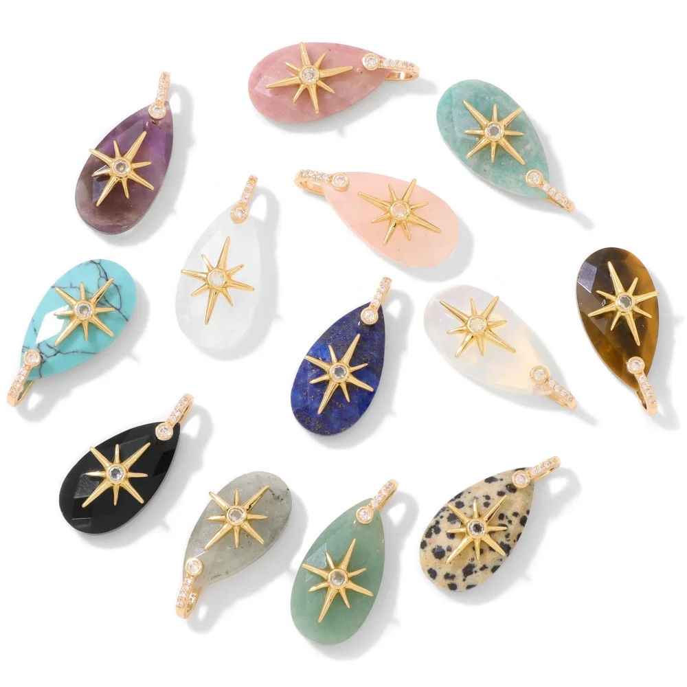 2 Stück vergoldeter Nordstern- – Jewelry Making Gemstones Bewertung und Preis
